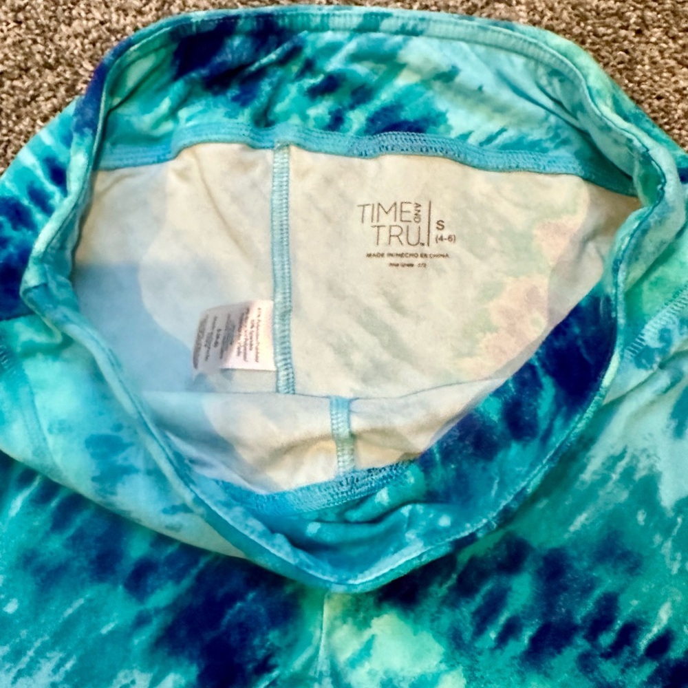 Wide waistband & Super Soft Vibrant Blue Tie-Dye Leggings | S | Like New - Picture 5 of 17
